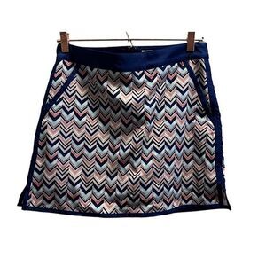 LADY HAGEN Womens Multicolor Chevron Print Skort  Size 4  Athletic Fit Polyester